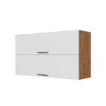 Möbelix Küchenoberschrank B: 100 Cm Eiche Dekor/weiß 2 Klappen