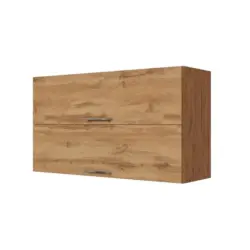 K&uuml;chenoberschrank B: 100 cm Eiche Dekor 2 Klappen