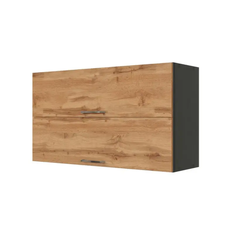 Küchenoberschrank 100cm Eiche Dekor 2 Klappen