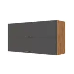 M&ouml;belix K&uuml;chenoberschrank B: 110 cm Eiche Dekor/Anthraz. 2 Klappen