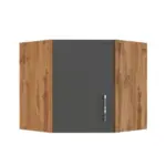 Möbelix Eckoberschrank B: 60 Cm Eiche Dekor/anthrazit 1 Drehtüre