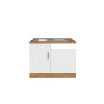 Möbelix Spülenschrank Mit Spüle B: 110 Cm Eiche Dekor/weiß
