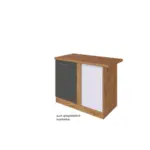 Möbelix Eckunterschrank B: 110 Cm Eiche Dekor/anthrazit 1 Tür