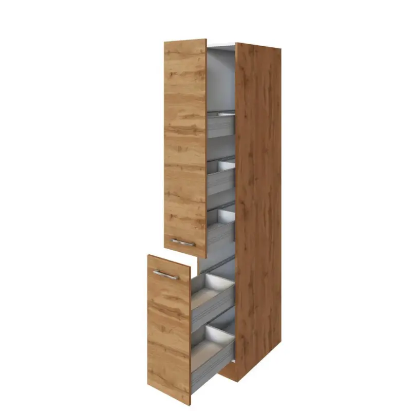 Apothekerschrank B: 30 Cm Eiche Dekor 2 Ausz&uuml;ge