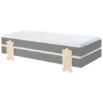 Möbelix Stapelbett + Lattenrost 90x200 Cm Modulo Kiefer Massiv/grau
