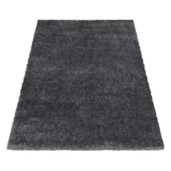 Hochflor Teppich Grau Brilliant 140x200 Cm
