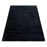 Möbelix Hochflor Teppich Schwarz Brilliant 140x200 cm