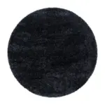 Möbelix Hochflor Teppich Schwarz Brilliant Rund Ø 160 Cm
