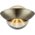 Möbelix Led-wandleuchte 1-flammig Halbrunde Form Messingfarben
