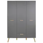 Möbelix Drehtürenschrank Mit Lade B: 130 cm Mats, Anthrazit