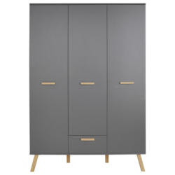 Drehtürenschrank Mit Lade B: 130 Cm Mats, Anthrazit