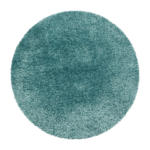 Möbelix Hochflor Teppich Hellblau Brilliant Rund Ø 120 cm