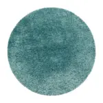 M&ouml;belix Hochflor Teppich Hellblau Brilliant Rund &Oslash; 120 cm
