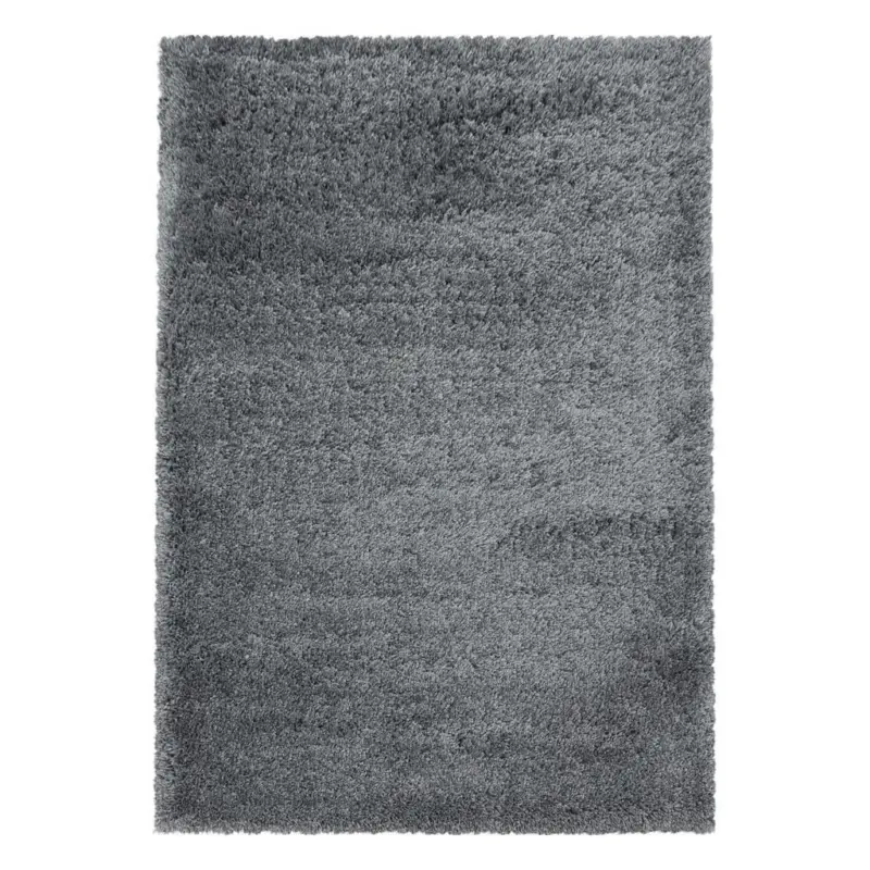 Hochflor Teppich Hellgrau Fluffy 140x200 cm