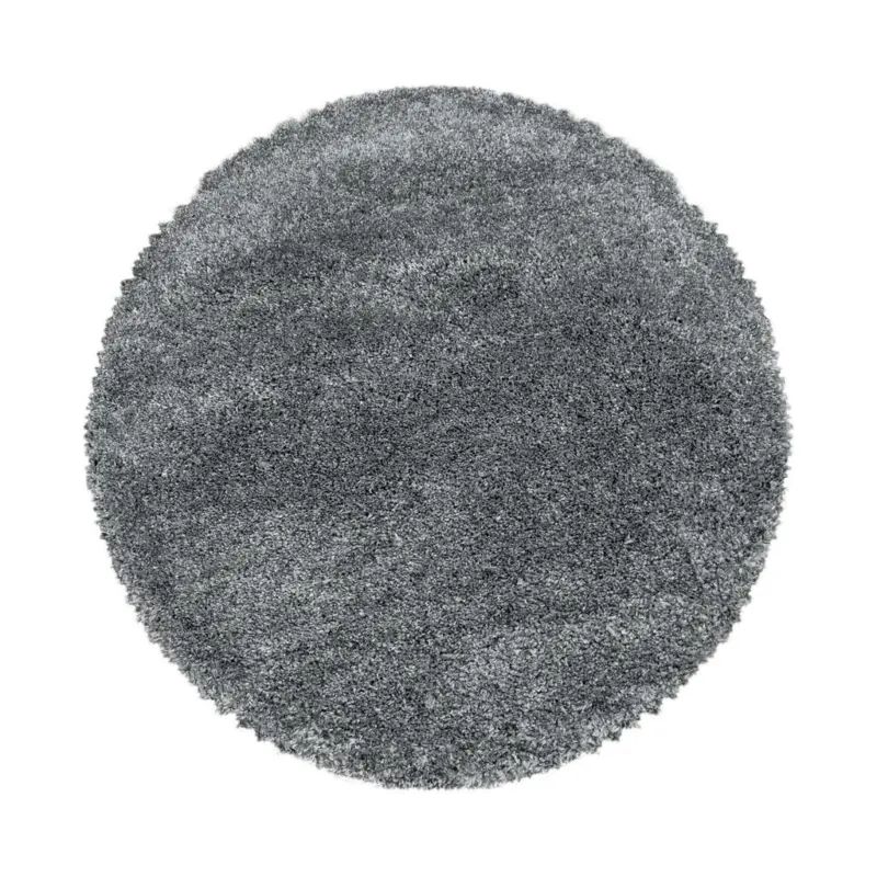 Hochflor Teppich Hellgrau Fluffy Rund Ø 160 Cm