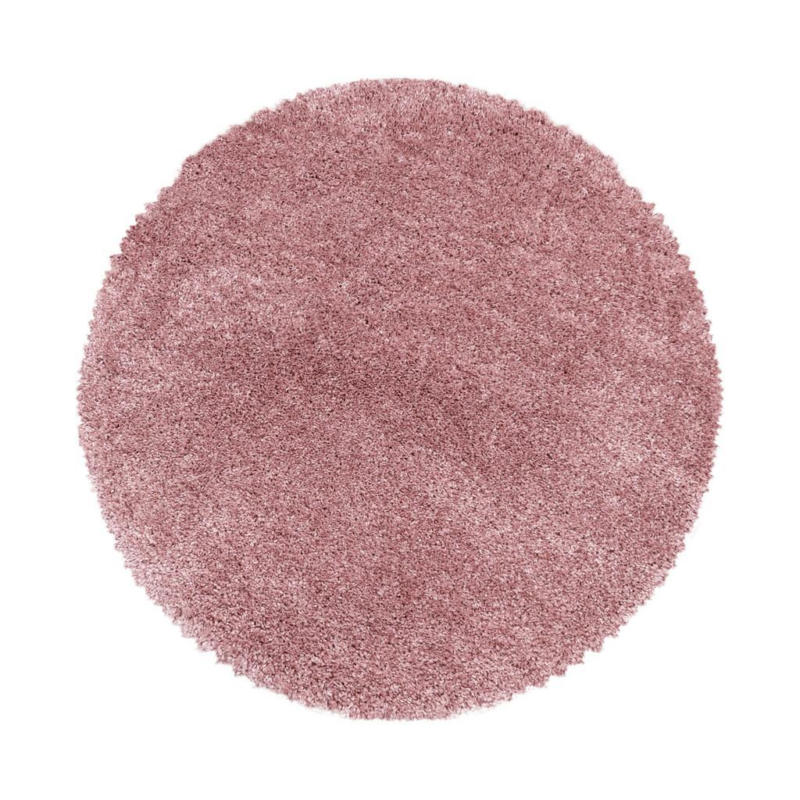 Hochflor Teppich Rosa Fluffy Rund Ø 200 Cm