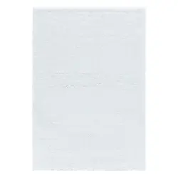 Hochflor Teppich Weiß Fluffy 140x200 Cm
