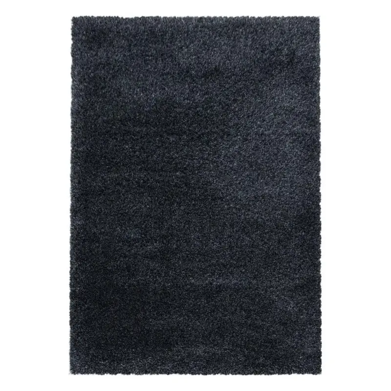 Hochflor Teppich Anthranzit Naturfaser Fluffy 160x230 Cm