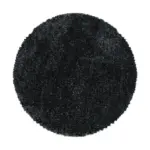 M&ouml;belix Hochflor Teppich Anthrazit Naturfaser Fluffy &Oslash; 200 Cm