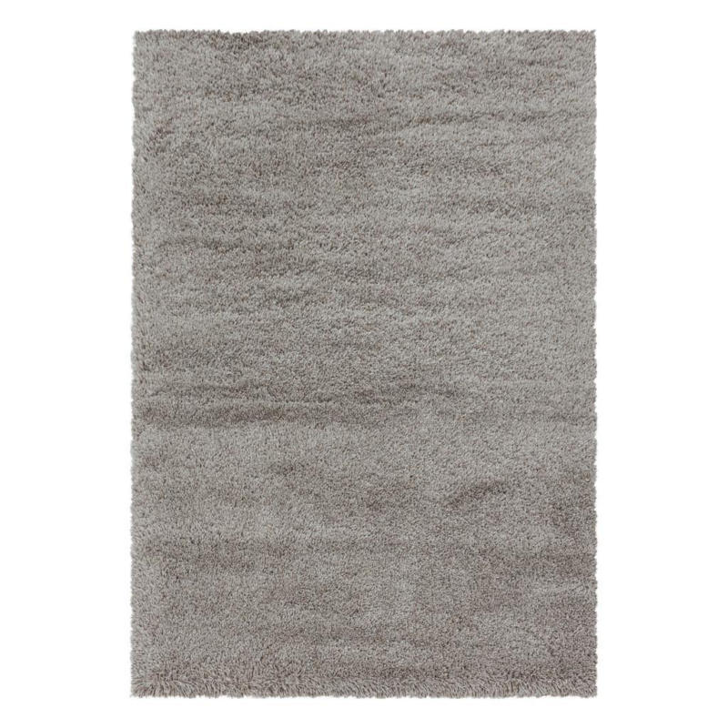 Hochflor Teppich Beige Naturfaser Fluffy 80x250 cm