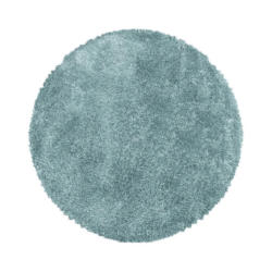 Hochflor Teppich Blau Naturfaser Fluffy Ø 160 Cm