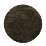 Möbelix Hochflor Teppich Braun Naturfaser Fluffy Ø 200 Cm