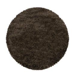 Hochflor Teppich Braun Naturfaser Fluffy Ø 120 cm