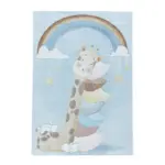 Möbelix Kinderteppich Giraffe Blau Lucky 140x200 Cm