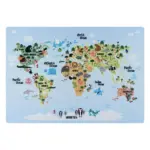 Möbelix Kinderteppich Weltkarte Multicolor Play 160x230 cm