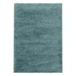 Möbelix Hochflor Teppich Hellblau Naturfaser Sydney 120x170 cm