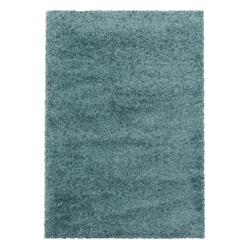 Hochflor Teppich Hellblau Naturfaser Sydney 100x200 Cm