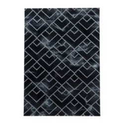Webteppich Silber Naturfaser Naxos 160x230 Cm