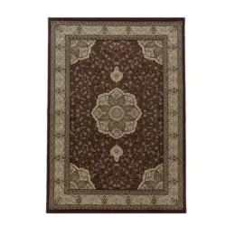 Orientalischer Webteppich Rot Naturfaser Kashmir 80x150 Cm
