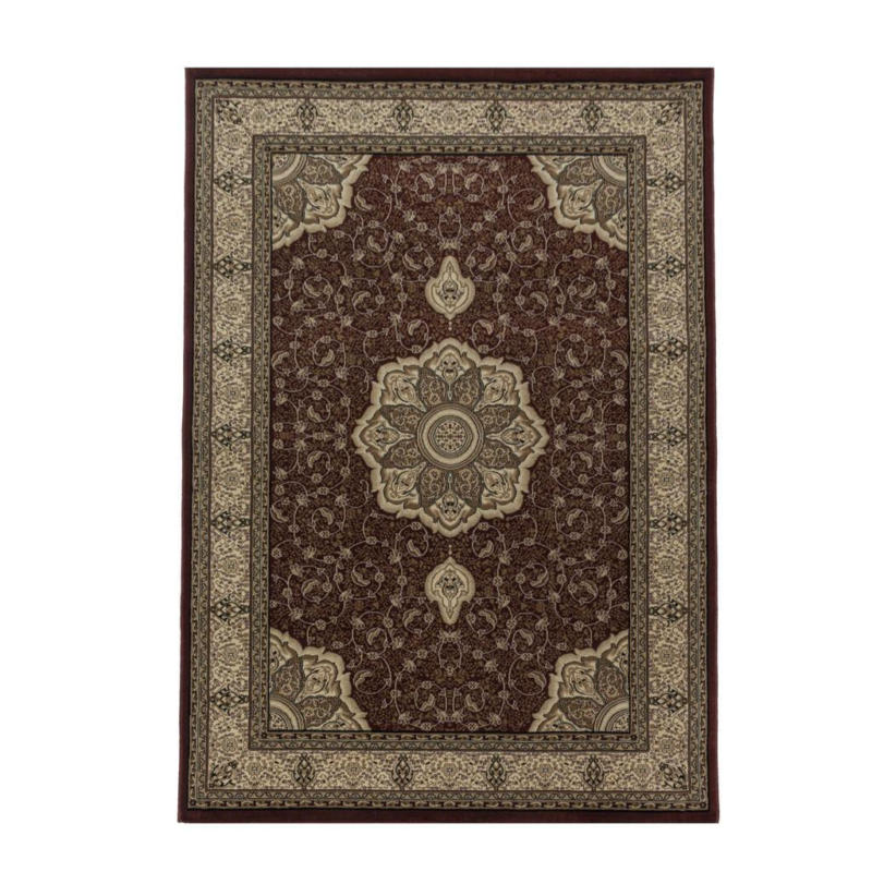 Orientalischer Webteppich Rot Naturfaser Kashmir 80x150 cm