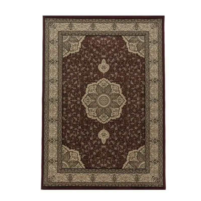 Orientalischer Webteppich Rot Naturfaser Kashmir 80x150 Cm