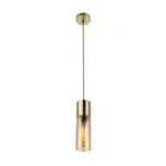 Möbelix Hängeleuchte H: 152,5 Cm 1-Flammig, Messing/ Glas