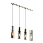 Möbelix Hängeleuchte Vision H: 156 Cm 4-Flammig Mit Rauchglas