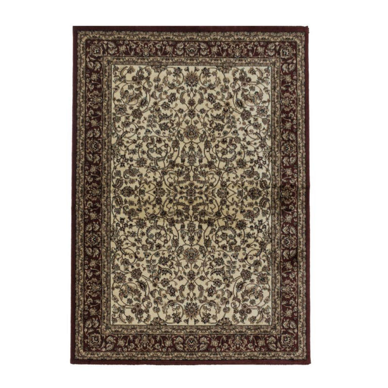 Orientalischer Webteppich Creme/rot Kashmir 80x150 Cm