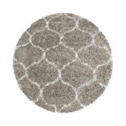 Webteppich Beige Naturfaser Salsa Ø 120 cm