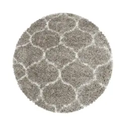Webteppich Beige Naturfaser Salsa Ø 160 Cm