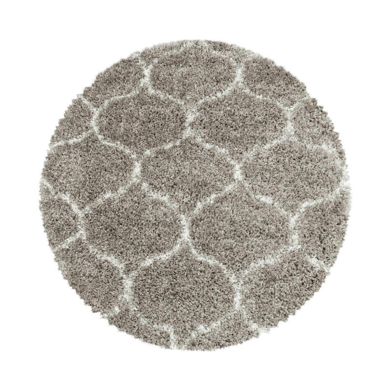 Webteppich Beige Naturfaser Salsa Ø 120 cm