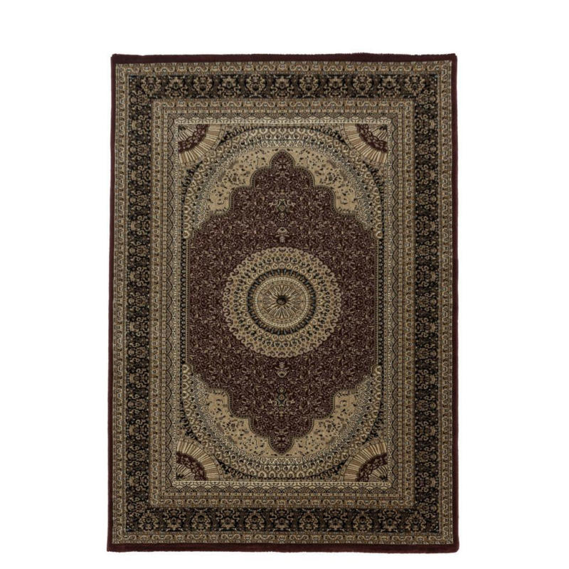 Orientalischer Webteppich Rot Naturfaser Kashmir 80x150 Cm