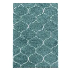 Webteppich Blau Naturfaser Salsa 200x290 Cm