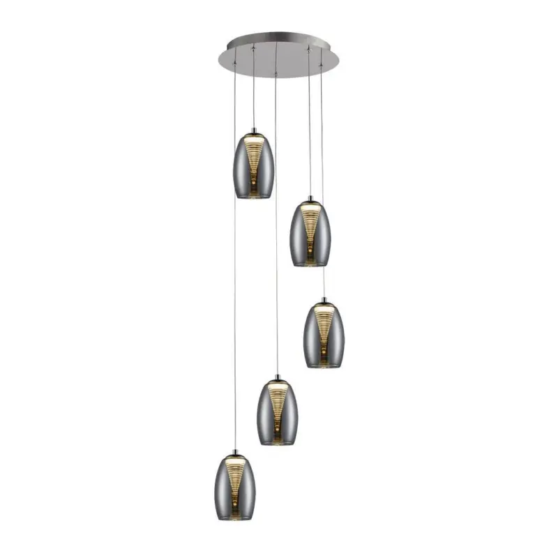 Led-h&auml;ngeleuchte Metropolis H: 180 Cm 5-Flammig Dimmbar