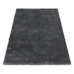 Möbelix Hochflor Teppich Grau Naturfaser Brilliant 120x170cm