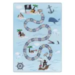 Möbelix Spielteppich Pirat Blau Play 140x200 cm