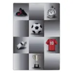 Möbelix Kinderteppich Fußball Grau Play 140x200 Cm