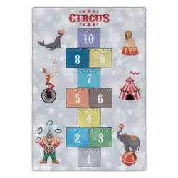 Spielteppich Hüpfspiel Zirkus Grau/bunt Play 100x150 Cm