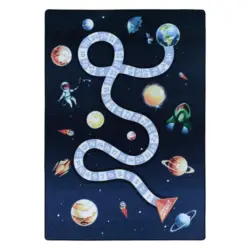 Spielteppich Weltraum Dunkelblau/bunt Play 140x200cm