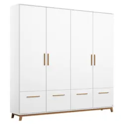 Drehtürenschrank 181 cm Carlsson Weiß